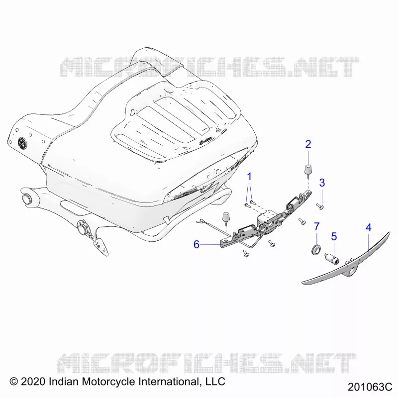 COFFRE LOCK - N21TRABB ALL OPTIONS (201063C) Polaris INDIAN MOTORCYCLE 1900 2021 ROADMASTER  ROADMASTER