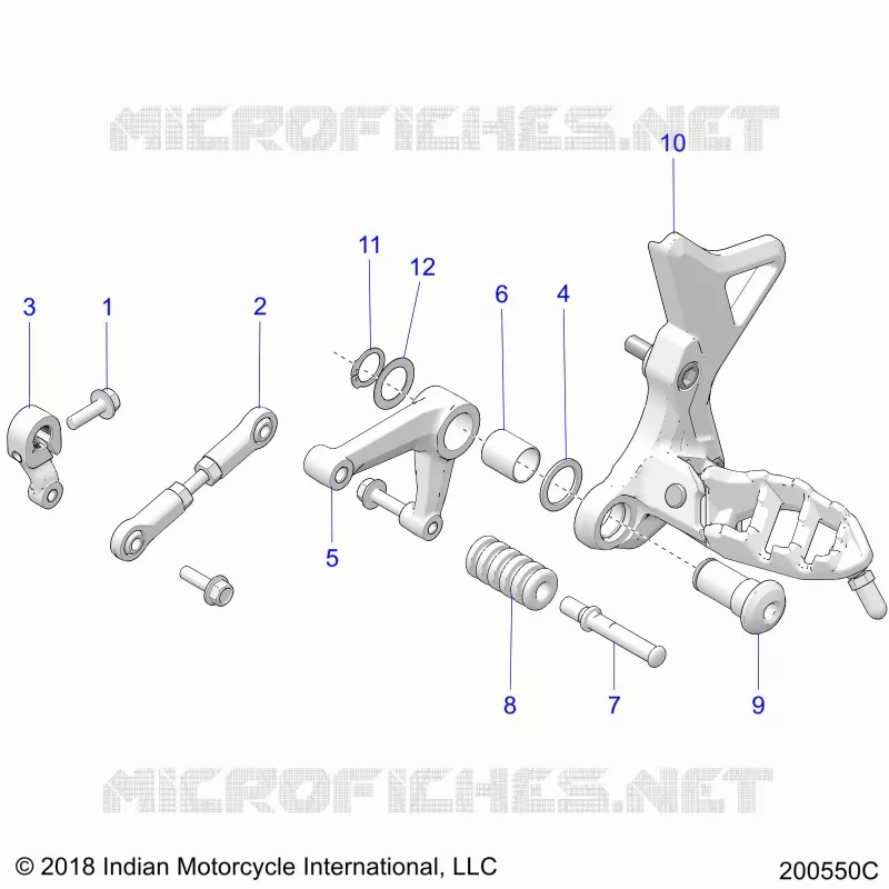 SYSTÃˆME DE TRANSMISSION, SHIFT PEDAL AND LINKAGE - N20RTA22/RUA24 (200550C) Polaris INDIAN MOTORCYCLE 1200 2020 FTR 1200  FTR 1200