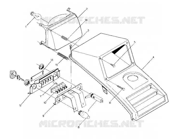 PHARE (4915951595009A) Polaris ATV autre 1989 Big Boss 4x6  Big Boss 4x6 - X898627