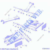 SUSPENSION ARRIERE CONTROL ARMS   G22GAD99AP/BP (C701010 5) pour Polaris GENERAL 1000 de 2022