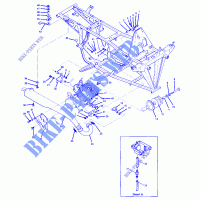 ENGINE AND SUPPORT SILENCIEUX (4916331633005A) pour Polaris TRAIL BOSS de 1989