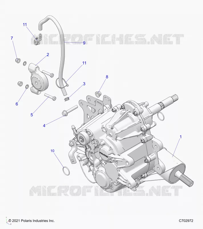 SYSTÃˆME DE TRANSMISSION, MAIN GEARCASE MOUNTING - R22MAA50J7 (C702972) Polaris RANGER 500 2022 RANGER 500  RANGER 500 IS