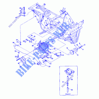 ENGINE AND SUPPORT SILENCIEUX (4916351635005A) pour Polaris TRAIL BOSS 4X4 de 1989