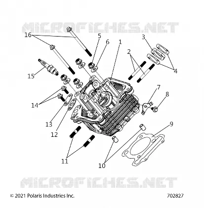 ENGINE, CULASSE ASM. - Z22HCB18A2/B2 (702827) Polaris RZR 200 2022 RZR 200  RZR 200
