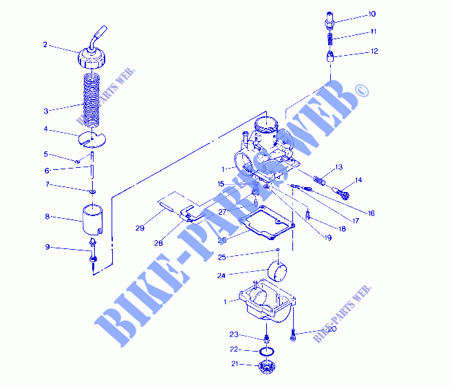 CARBURATEUR ASSEMBLY (4914771477035A) pour Polaris TRAIL BOSS 2X4 de 1988