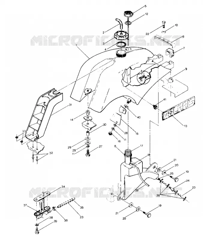 RESERVOIR A CARBURANT (4913501350009A) Polaris ATV autre 1987 CYCLONE  CYCLONE - W877828