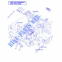 ENGINE AND SUPPORT SILENCIEUX (4910981098008A) pour Polaris SCRAMBLER de 1985