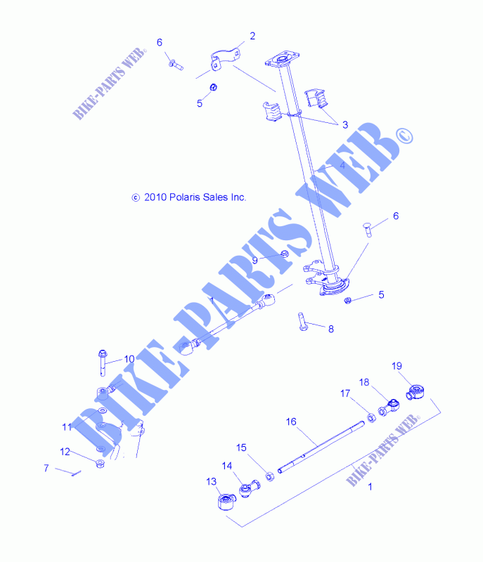 COLONNE DE DIRECTION   A15SEH57AD (49ATVDIRECTION11SP500) pour Polaris SPORTSMAN 570 HD de 2015