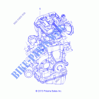 MOTEUR COMPLET   A15SHS57CS (49RGRSB14SP570) pour Polaris SPORTSMAN 570 SP EPS TRACTOR de 2015