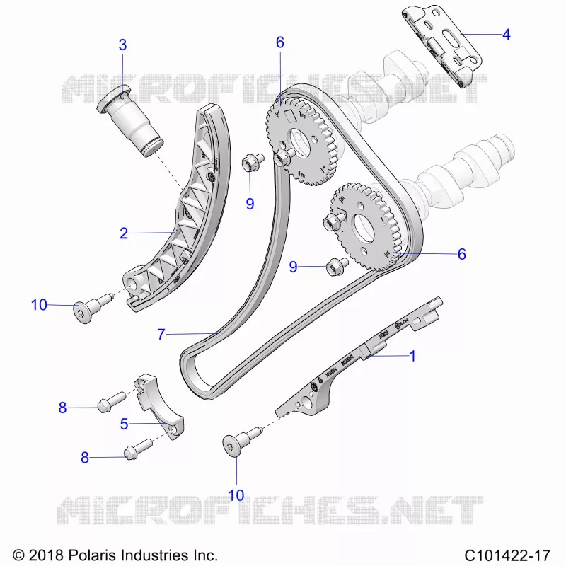 CHAINE DE DISTRIBUTION AND SPROCKET - A24SEK57A4 (C101422-17) Polaris SPORTSMAN 570 2024 SPORTSMAN 570 UTILITY  SPORTSMAN 570 UTILITY
