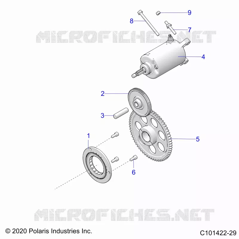 DEMARREUR DRIVE - A24SEK57A4 (C101422-29) Polaris SPORTSMAN 570 2024 SPORTSMAN 570 UTILITY  SPORTSMAN 570 UTILITY