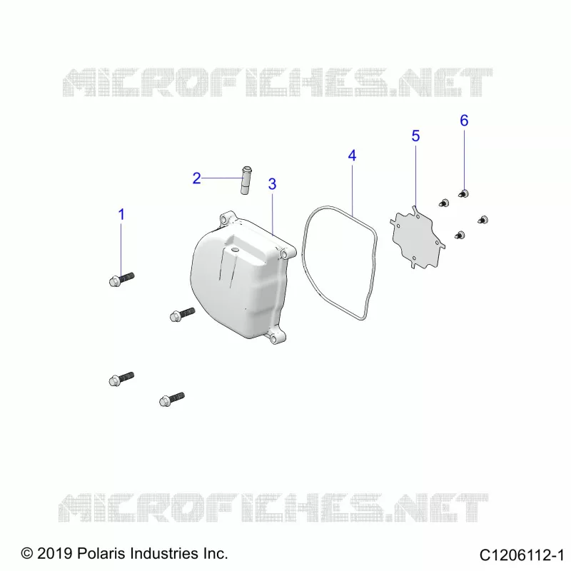 ENGINE, CULASSE COVER - A23HBBO7B3/B7 (C1206112-1) Polaris OUTLAW 70 2023 OUTLAW 70  OUTLAW 70