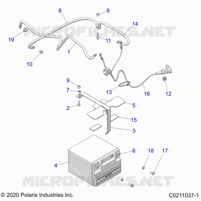 ELECTRICITE, BATTERY - A23SVA85A3 (C0211037-1) Polaris SCRAMBLER 850 2023 SCRAMBLER 850  SCRAMBLER 850 48