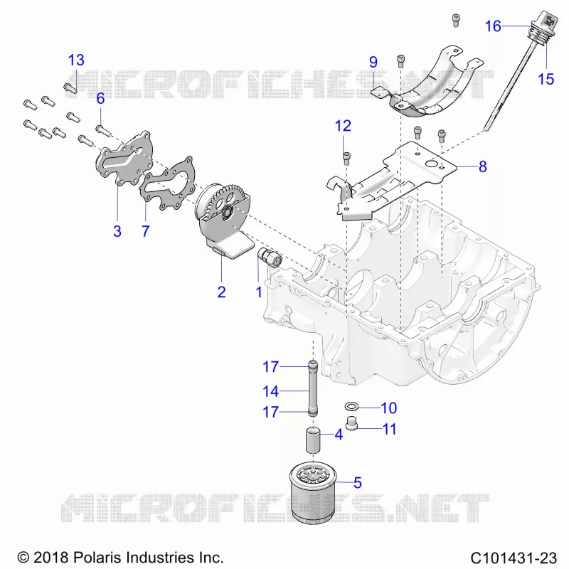 MOTEUR, OIL SYSTEM - A23SVA85A3 (C101431-23) Polaris SCRAMBLER 850 2023 SCRAMBLER 850  SCRAMBLER 850 48