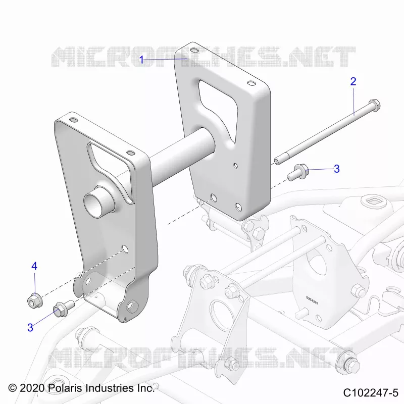 SUSPENSIONDLE SUPPORT - A23S6E57A1 (C102247-5) Polaris SPORTSMAN 570 2023 SPORTSMAN 570 6X6  SPORTSMAN 570 6X6