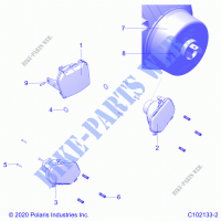 ELECTRICAL, PHARES   A23S6E57F1/FK (C102133 2) pour Polaris SPORTSMAN 570 6X6 EPS de 2023