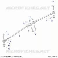 BIELLETTES DE DIRECTIONS   A23SEZ57AM/BM (C0211267 4) pour Polaris SPORTSMAN 570 PREMIUM de 2023