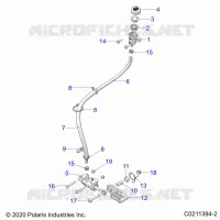 BRAKES, BRAKE PEDAL AND MAITRE CYLINDRE   A23SEZ57AM/BM (C0211394 2) pour Polaris SPORTSMAN 570 PREMIUM de 2023