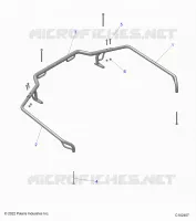 CARROSSERIE ARRIERE RACK, EXTENDERS   A23SEZ57AM/BM (C102457) pour Polaris SPORTSMAN 570 PREMIUM de 2023