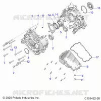 CARTERS MOTEUR   A23SEZ57AM/BM (C101422 26) pour Polaris SPORTSMAN 570 PREMIUM de 2023