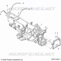 CHASSIS, CADRE   A23SEZ57AM/BM (C0211225 1) pour Polaris SPORTSMAN 570 PREMIUM de 2023