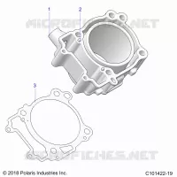 CYLINDRE   A23SEZ57AM (C101422 19) pour Polaris SPORTSMAN 570 PREMIUM de 2023