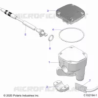 DIRECTION, CONTROLS, THROTTLE ASM. AND CABLE   A23SEZ57AM/BM (C102194) pour Polaris SPORTSMAN 570 PREMIUM de 2023