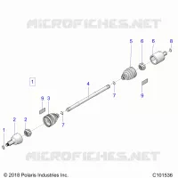 DRIVE TRAIN, TRANSMISSION AVANT SHAFT   A23SEZ57AM/BM (C101536) pour Polaris SPORTSMAN 570 PREMIUM de 2023