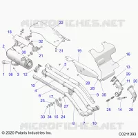 ECHAPPEMENT   A23SEZ57AM (C0211393) pour Polaris SPORTSMAN 570 PREMIUM de 2023