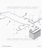 ELECTRICITE, BATTERY   A23SEZ57AM/BM (C0211711) pour Polaris SPORTSMAN 570 PREMIUM de 2023