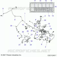 ELECTRICITE, MAIN WIRE HARNESS   A23SEZ57AM (C0211245 7) pour Polaris SPORTSMAN 570 PREMIUM de 2023