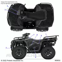 EMBLEMESS GRAPHIC   A23SEZ57AM/BM (900632) pour Polaris SPORTSMAN 570 PREMIUM de 2023