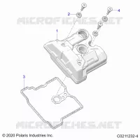 ENGINE, COUVERCLE SOUPAPE   A23SEZ57AM/BM (C0211232 4) pour Polaris SPORTSMAN 570 PREMIUM de 2023