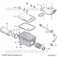 ENGINE, PRISE D'AIR SYSTEM   A23SEZ57AM/BM (C0211407) pour Polaris SPORTSMAN 570 PREMIUM de 2023