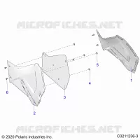 PANNEAUX LATERAUXS   A23SEZ57AM/BM (C0211236 3) pour Polaris SPORTSMAN 570 PREMIUM de 2023