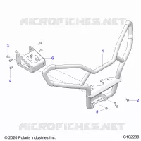 PARE CHOCS AVANT, TRAIL   A23SEZ57AM/BM (C102288) pour Polaris SPORTSMAN 570 PREMIUM de 2023