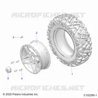 ROUES, FRONT TIRE   A23SEZ57AM/BM (C102290 1) pour Polaris SPORTSMAN 570 PREMIUM de 2023
