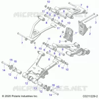 SUSPENSION ARRIERE CONTROL ARM, MOUNTING   A23SEZ57AM/BM (C0211229 2) pour Polaris SPORTSMAN 570 PREMIUM de 2023
