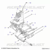 SYSTÃˆME DE TRANSMISSION, MAIN GEARCASE MOUNTING   A23SEZ57AM/BM (C0211414 1) pour Polaris SPORTSMAN 570 PREMIUM de 2023