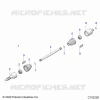 SYSTÃˆME DE TRANSMISSION, REAR DRIVE SHAFT   A23SEZ57AM/BM (C102226) pour Polaris SPORTSMAN 570 PREMIUM de 2023