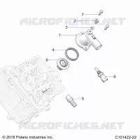 THERMOSTAT AND COVER   A23SEZ57AM/BM (C101422 22) pour Polaris SPORTSMAN 570 PREMIUM de 2023