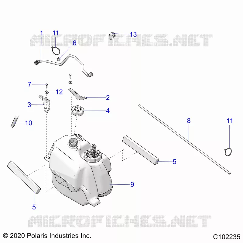 SYSTÃˆME D'ALIMENTATION, FUEL TANK ASM. - A23SJE57AX (C102235) Polaris SPORTSMAN 570 2023 SPORTSMAN TOURING 570  SPORTSMAN TOURING 570