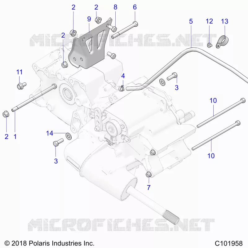SYSTÃˆME DE TRANSMISSION, MAIN GEARCASE MOUNTING - A23SJE57AX (C101958) Polaris SPORTSMAN 570 2023 SPORTSMAN TOURING 570  SPORTSMAN TOURING 570