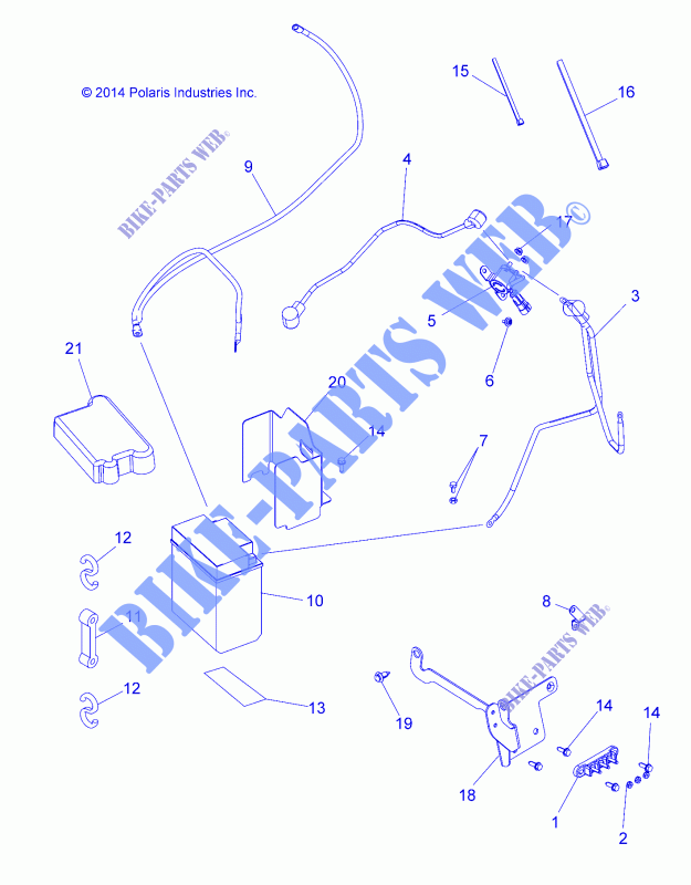 BATTERIE   A15SHE57HS (49ATVBATTERIE15570SP) pour Polaris SPORTSMAN 570 SP MD de 2015
