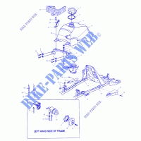 CARBURANT TANK AND CARBURATEUR MOUNTING   C02CD50AC (4972407240B01) pour Polaris ATV PRO 500 4X4 PPS de 2002