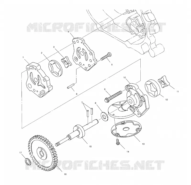 POMPE A HUILE - C02CL50AB (4972367236D13) Polaris ATV 500 2002 LUH 6X6 PPS  LUH 6X6 PPS - C02CL50AB