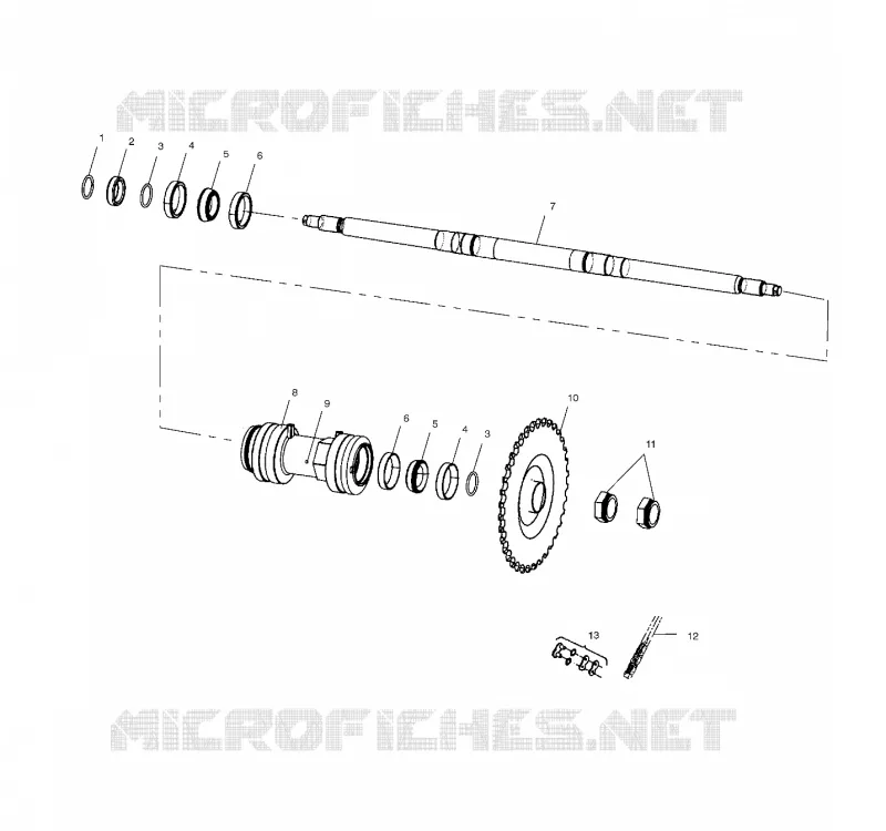 TRANSMISSION ARRIERE - C02CL50AB (4972367236B13) Polaris ATV 500 2002 LUH 6X6 PPS  LUH 6X6 PPS - C02CL50AB