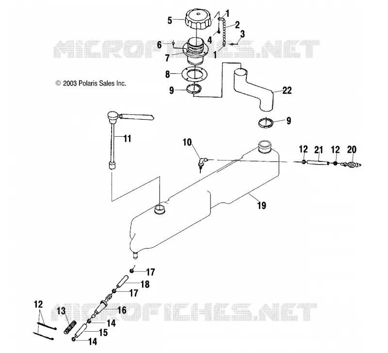 RESERVOIR D'HUILE - W045197DA/IA (4990499049A12) Polaris JET SKI 700 2004 VIRAGE   VIRAGE - W045197DA/IA
