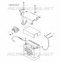 SUPPORT BATTERIE   W025297D/W025297I (4975477547B05) pour Polaris FREEDOM  de 2002