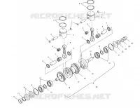 VILEBREQUIN AND PISTON   W025297D/W025297I (4975477547C03) pour Polaris FREEDOM  de 2002